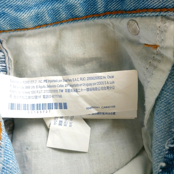 Forever 21 Distressed High Rise Cut Off Jean Short SIZE 25 - Picture 9 of 9